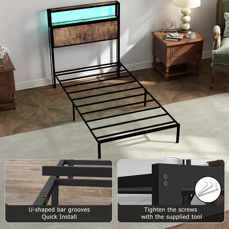 Metal Bed, Single (3')