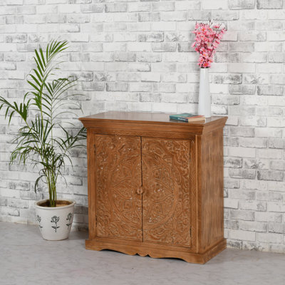 Artwork Solid Wood 2 - Door Rectangle Accent Cabinet