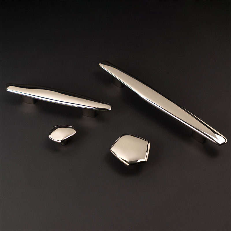 Pebble Collection Knob, 1.5, 1.75, Polished Nickel