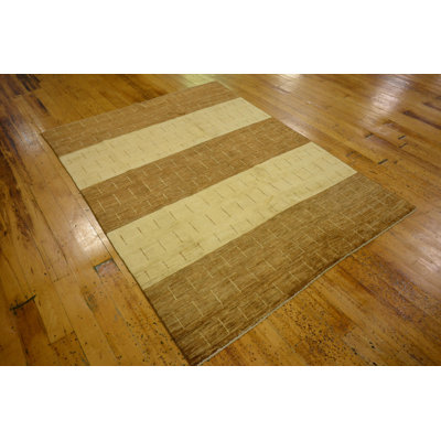 Nash One-of-a-Kind 4'10" X 6'5" New Age Wool Area Rug in Brown