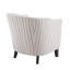 Fauteuil demi-tonneau rembourré à rayures