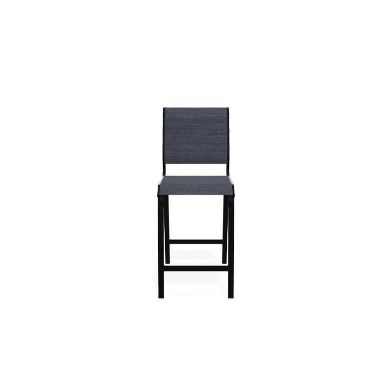 Tabouret de bar 26 po Holna, Noir texturé, Denim Augustine