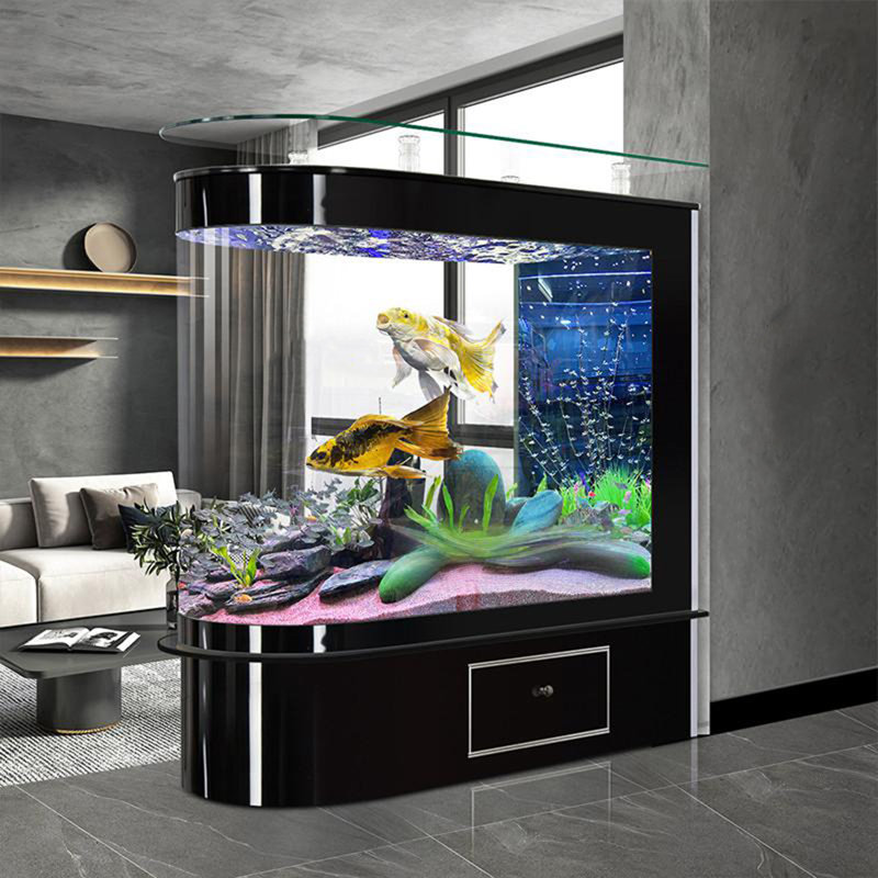 Grand aquarium vertical flottant sur pied de 47,24 po, 54.33" H x 47.24" W x 15.75" D