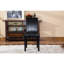 Chaise de style urbain, 2, en bois massif, noir, l 21 po x l 16,5 po x H 35,5 po, facile à nettoyer et revêtement noir