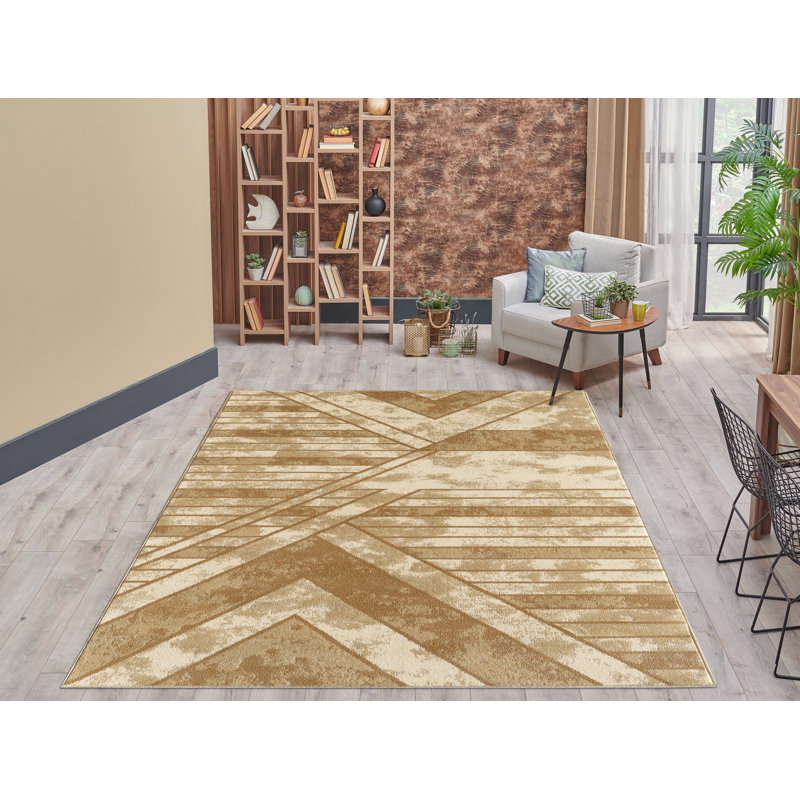 Hirendra Rectangle Geometric Hand Woven Area Rug, Rectangle 200 x 290cm