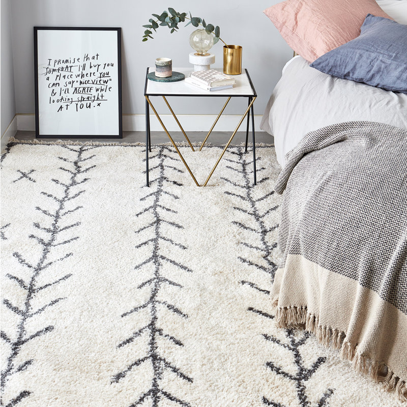Pickerel Berber Style Cream Rug, Rectangle 160 x 230cm