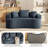  65.4" Plush Curved Loveseat Sofa with Pillows-446735792
