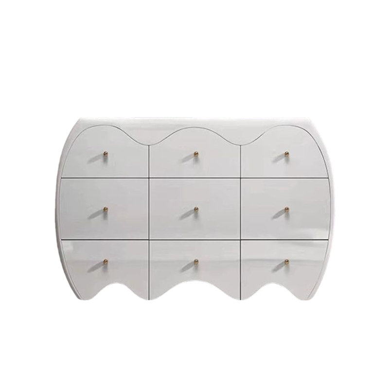 9-Drawer Entryway Accent Chest & Sideboard Cabinet, White