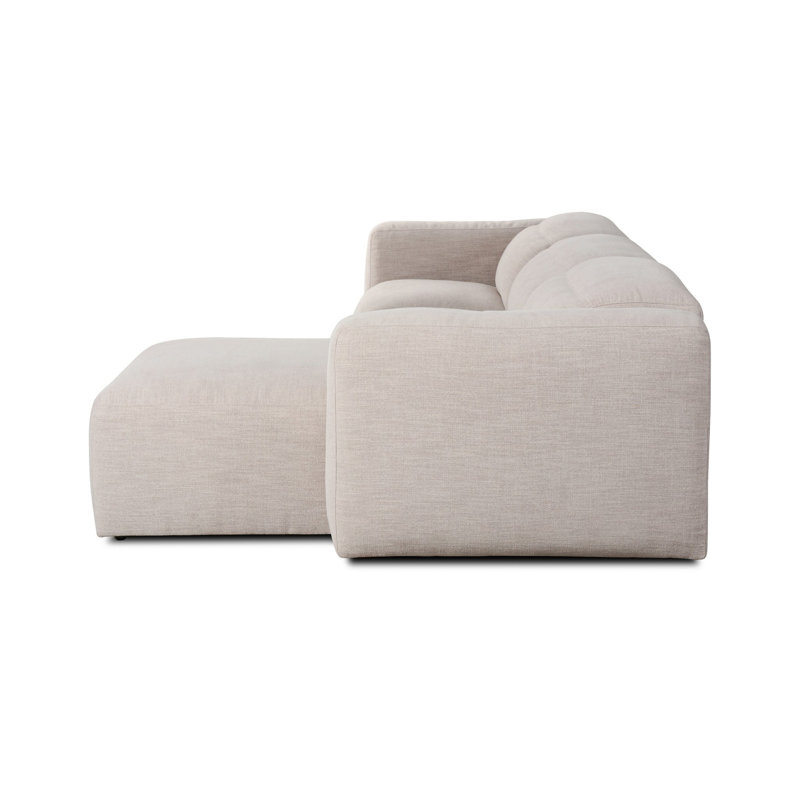 Radley 3 - Piece Upholstered Sectional, Right Hand Facing, Gray Polyester Blend