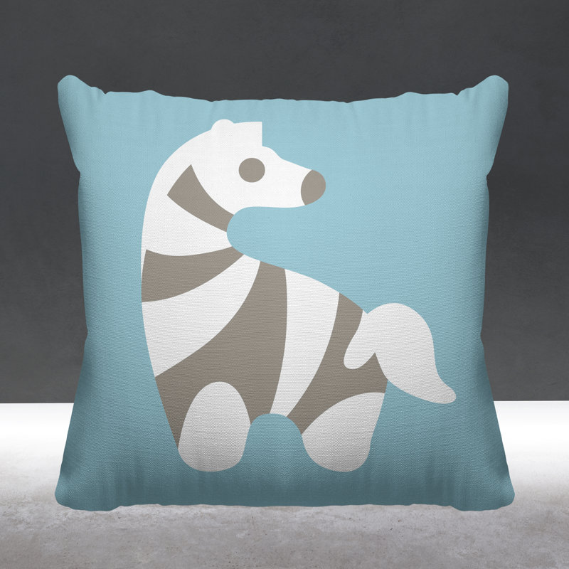 Coussin décoratif Simbi, Bleu pastel, L 15 po x H 15 po