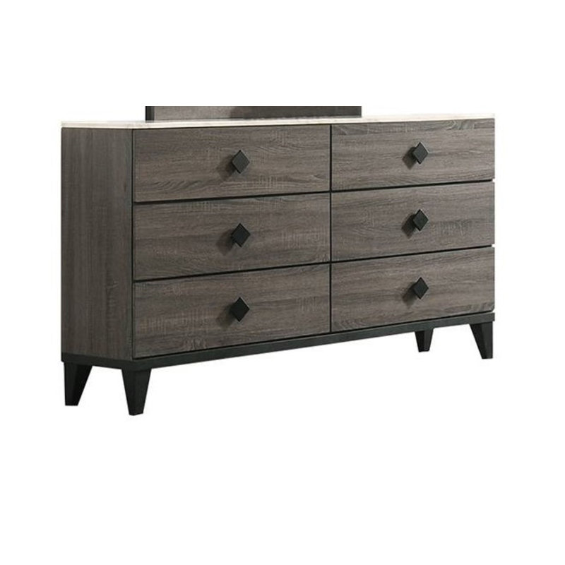 Commode double l 6 po Gurdas, Gris foncé