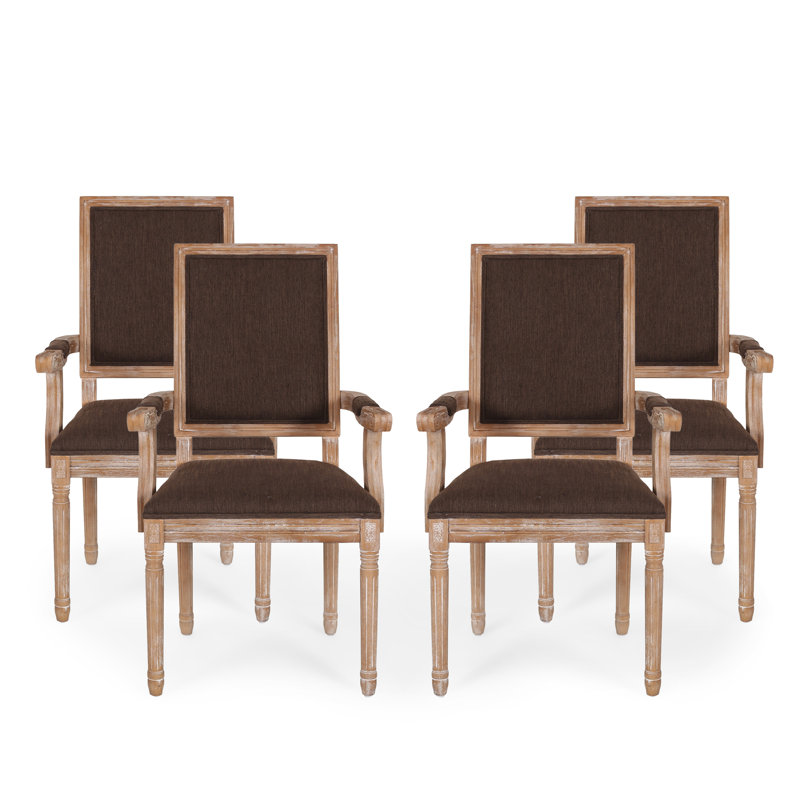 Ethynn 19.5'' H Upholstered Armchair, 4, Natural, Beige