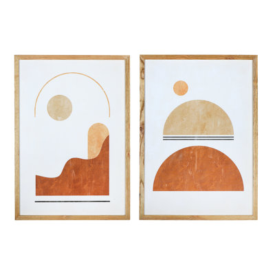 Wood Framed Abstract Wall Art