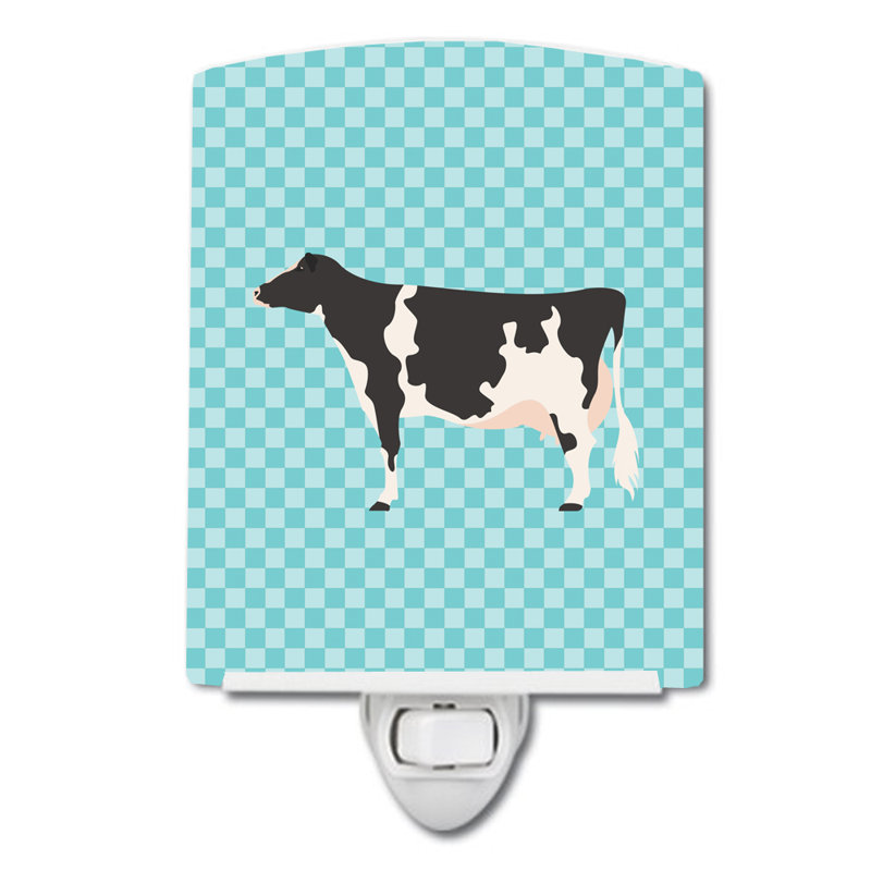 Holstein Cow Check Ceramic Night Light