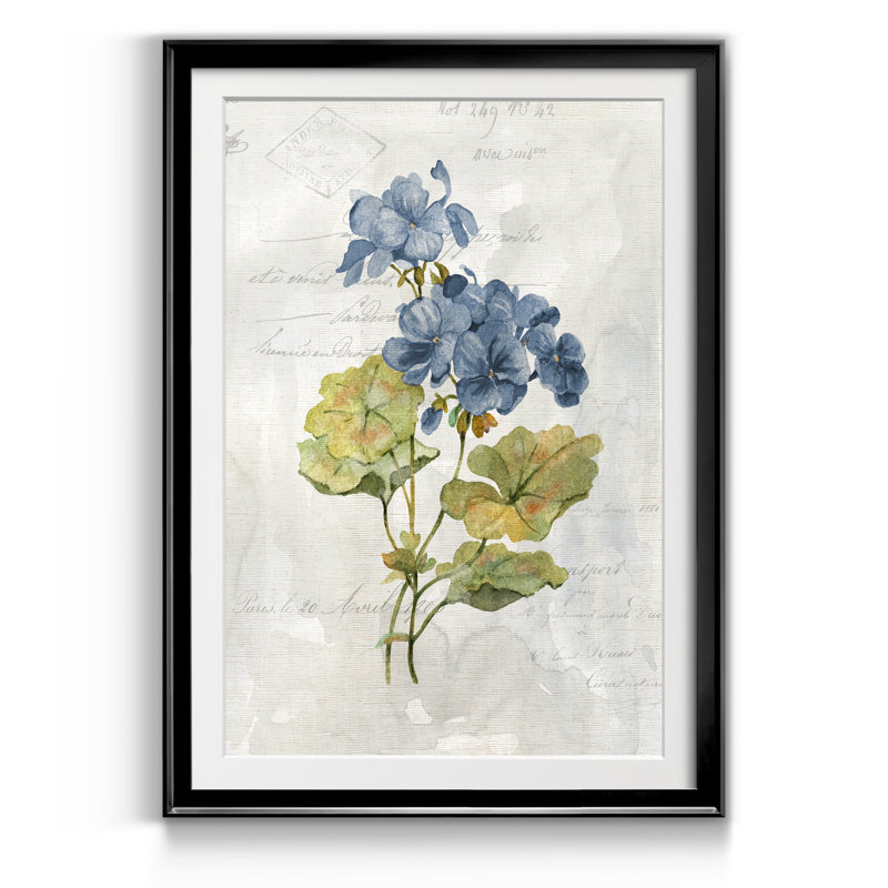 Lin géranium - reproduction de cadre photo sur papier, Noir, H 30,5 po x l 42,5 po x P 1,5 po