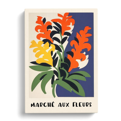 French Flower Market Exhibition No.1 - Wrapped Canvas