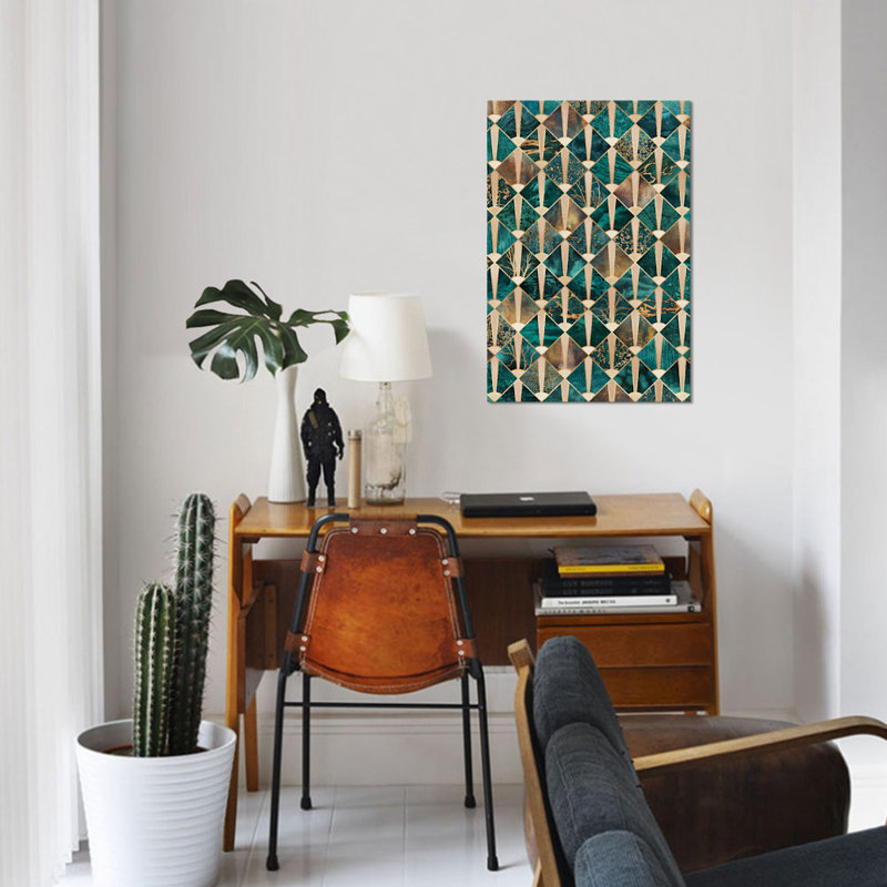 «Art Deco Tiles I» par Elisabeth Fredriksson - impression sur toile tendue