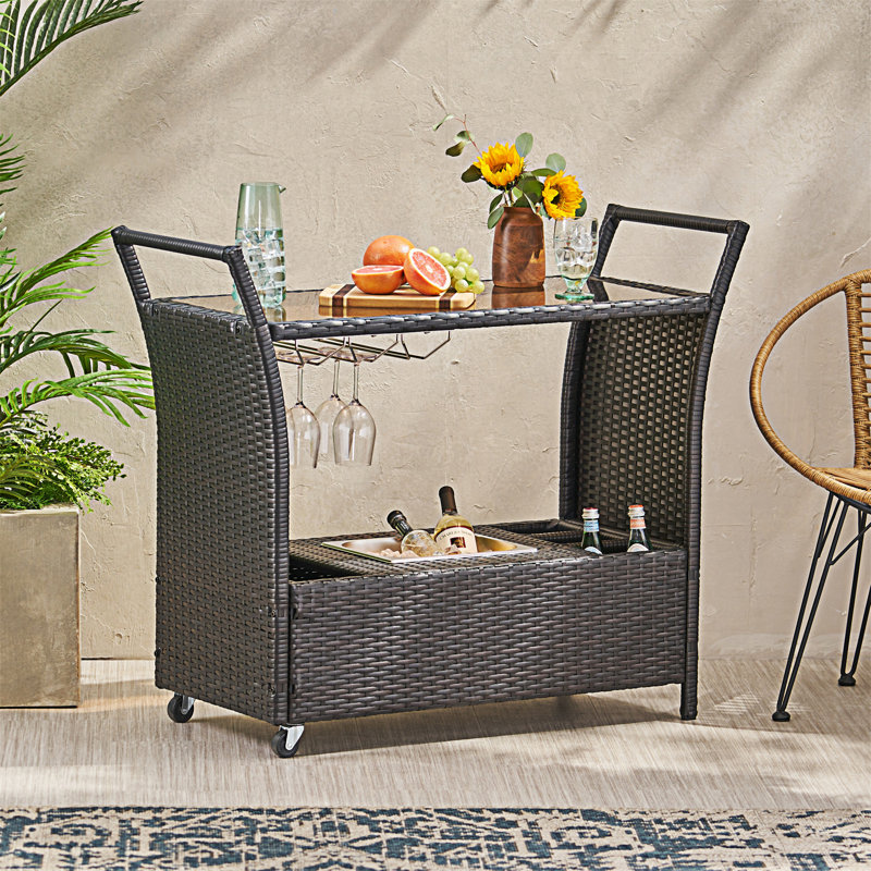 Chariot-bar Bahama Pe Kd (sans tabouret inclus), Brun