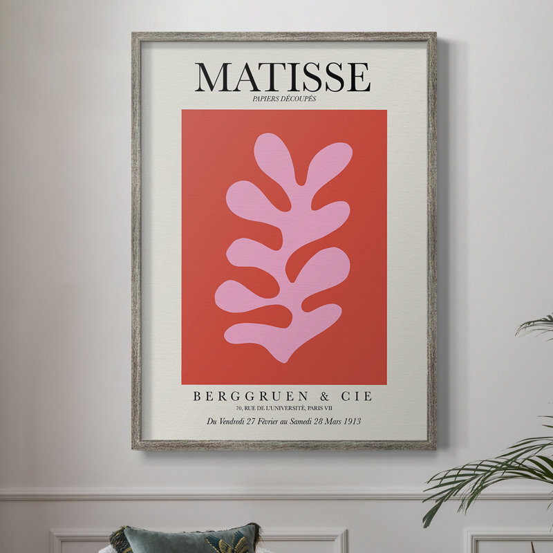 Matisse XCIV, reproduction d'art encadrée - bois massif, H 21 po x l 17 po