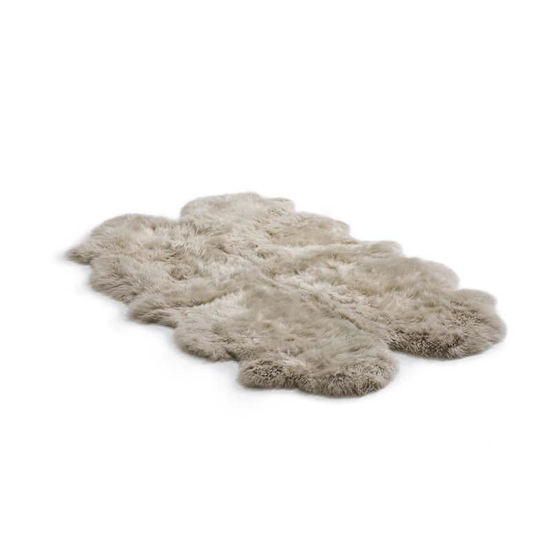 Solid Colour Sheepskin Shag 110cm X 180cm Area Rug
