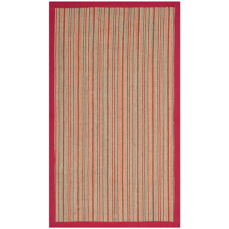 Tapis rayé en fibre de sisal Galatia, Rectangle 9 pi x 12 pi