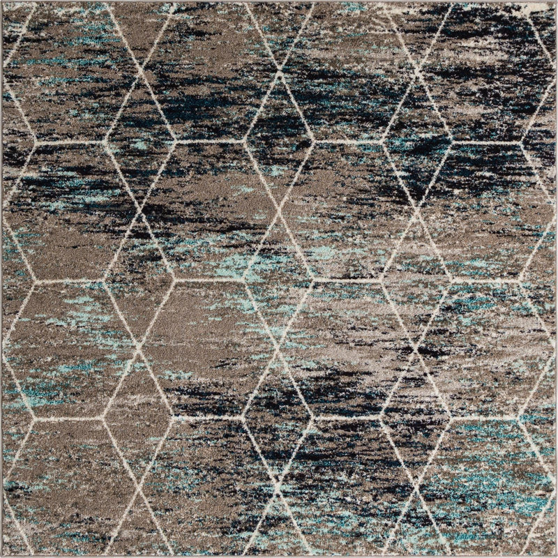 Johnstonville Geometric Indoor Rug, Square 6'1"