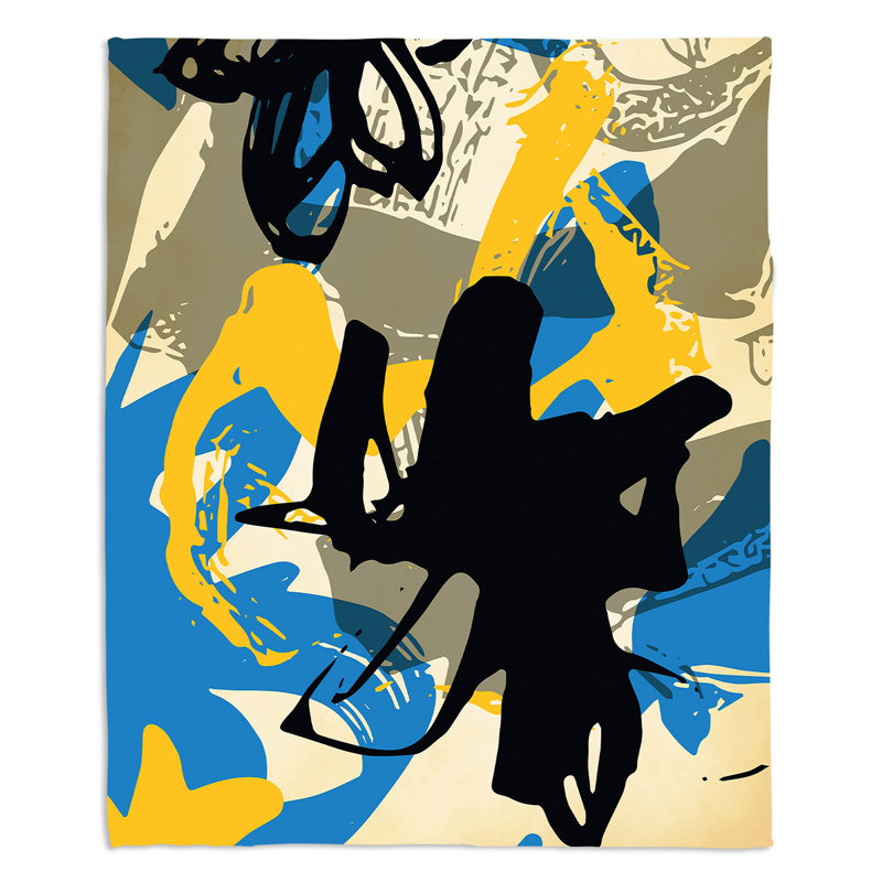 Couverture à sherpa 3 doux fleurs graffitis, l 51 po x L 60 po