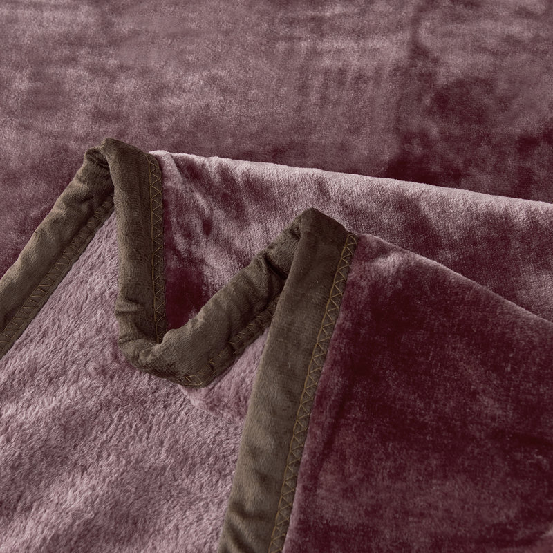 Couverture en vison , Très grand, Marron