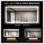 Miroir de salle de bain 60 po x 28 po à DEL avec éclairage avant et arrière, miroir de meuble-lavabo à intensité variable, 3 températures de couleur, antibuée, imperméable IP44, montage horizontal ou vertical