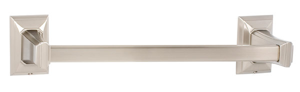 Porte-serviettes mural géométrique, Nickel satiné