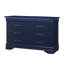 Commode horizontale en bois manufacturé avec 6 tiroirs-1783057572