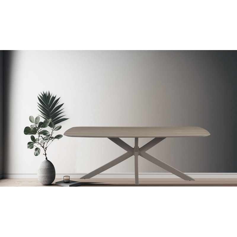 Maiella Rectangular with Iron Base Dining Table