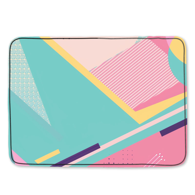 Tapis de bain abstrait, L 24 po x L 17 po