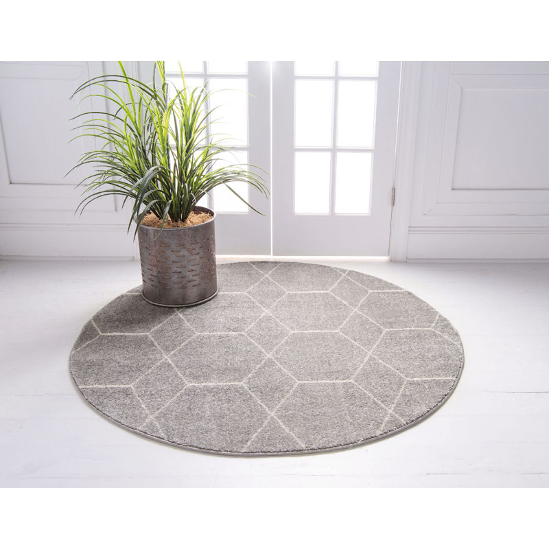 Tellaro Abstract Indoor Rug, Round 6'