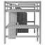 Pas besoin de lit mezzanine double Spring Box avec bureau en forme de L et tiroirs-1624673368