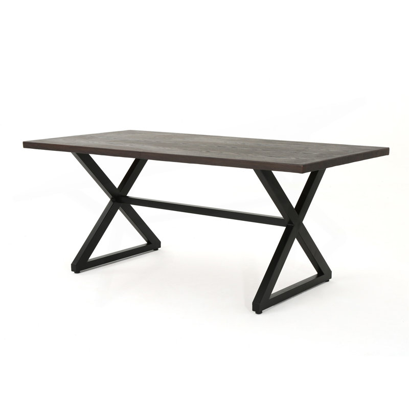 Rolando Outdoor Aluminum Dining Table With Steel Frame