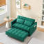 Lit en velours de 55 po à 2 po, rembourrage en éponge, structure en bois massif et pieds en métal pour plusieurs pièces avec coussin et différents espaces-175575798