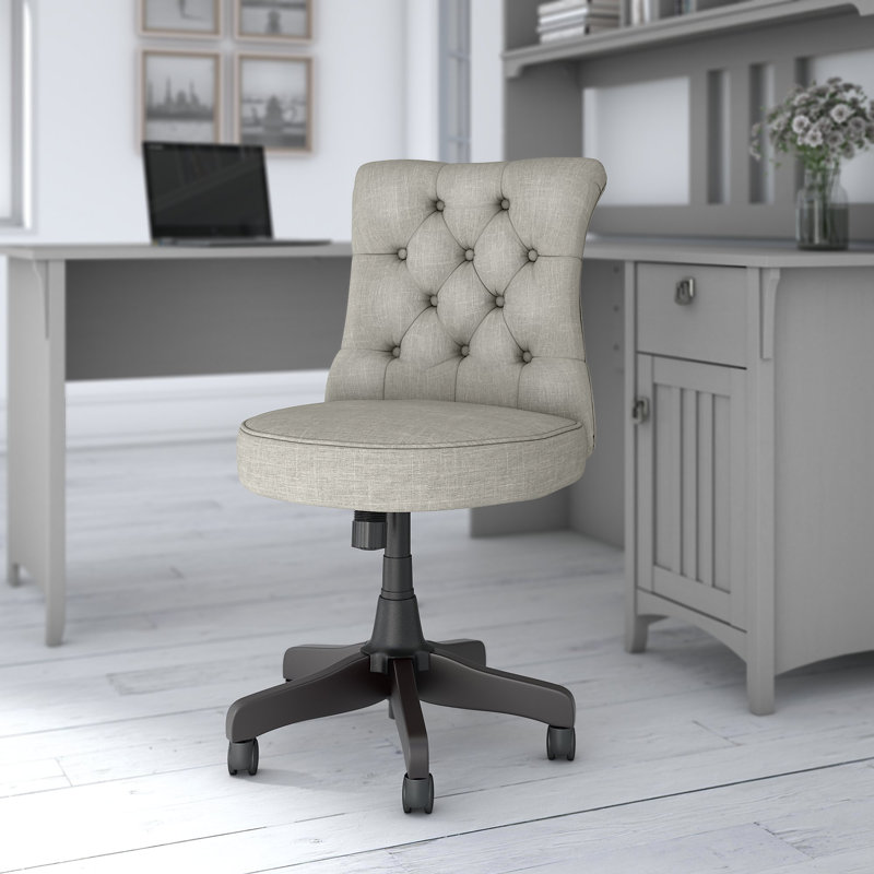 Bush Business Furniture Arden Lane Mid Back Tufted Office Chair, Light Gray
