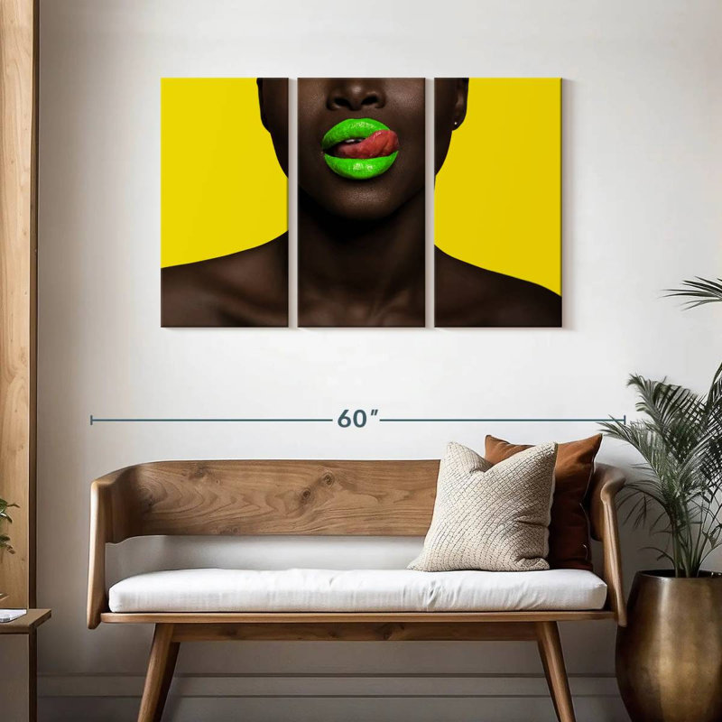 Sexy Green Lips, 28" H x 45" W