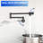 Single Hole Wall Mount Pot Filler - Matte Black, Two Handles, 360 Swing, Solid Brass, Kitchen Faucet Black Hole, Brass And Stainless-2080578649