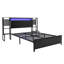 LED Metal Bed with Charging