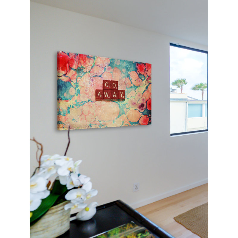 «Go Away» par Art Collective, impression sur toile tendue, H 24 po x l 36 po x 1,5 po