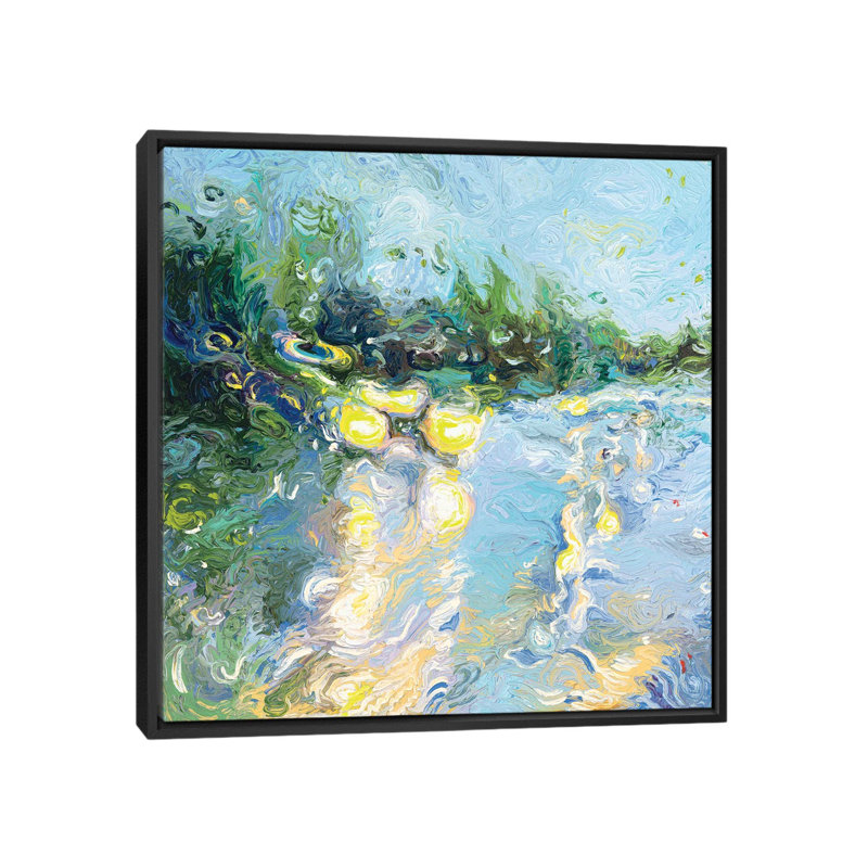 Iris Scott - "Streets on Grisaille Diptych", reproduction d'art sur toile tendue, H 18 po x l 18 po x P 1,5 po, Pas de tapis
