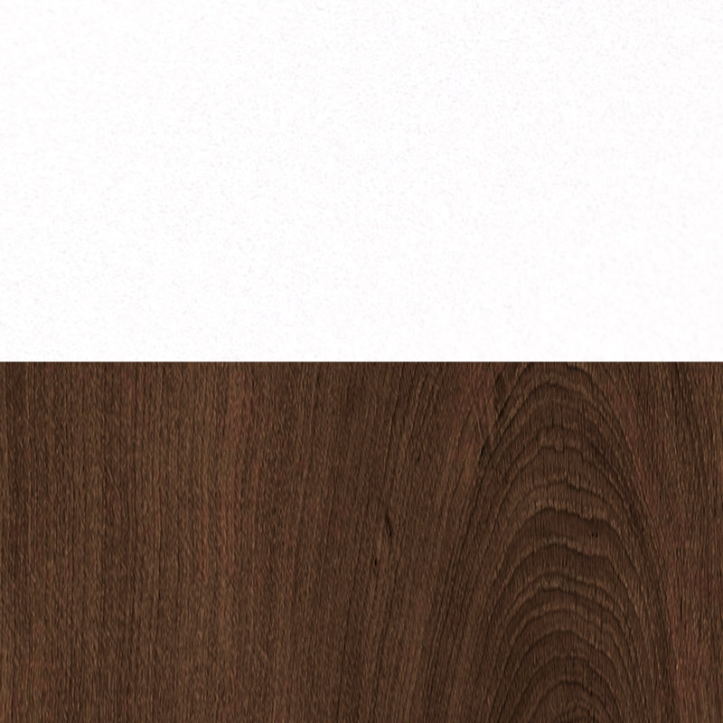 Essex 1 - Light LED Flush Mount, White/Walnut