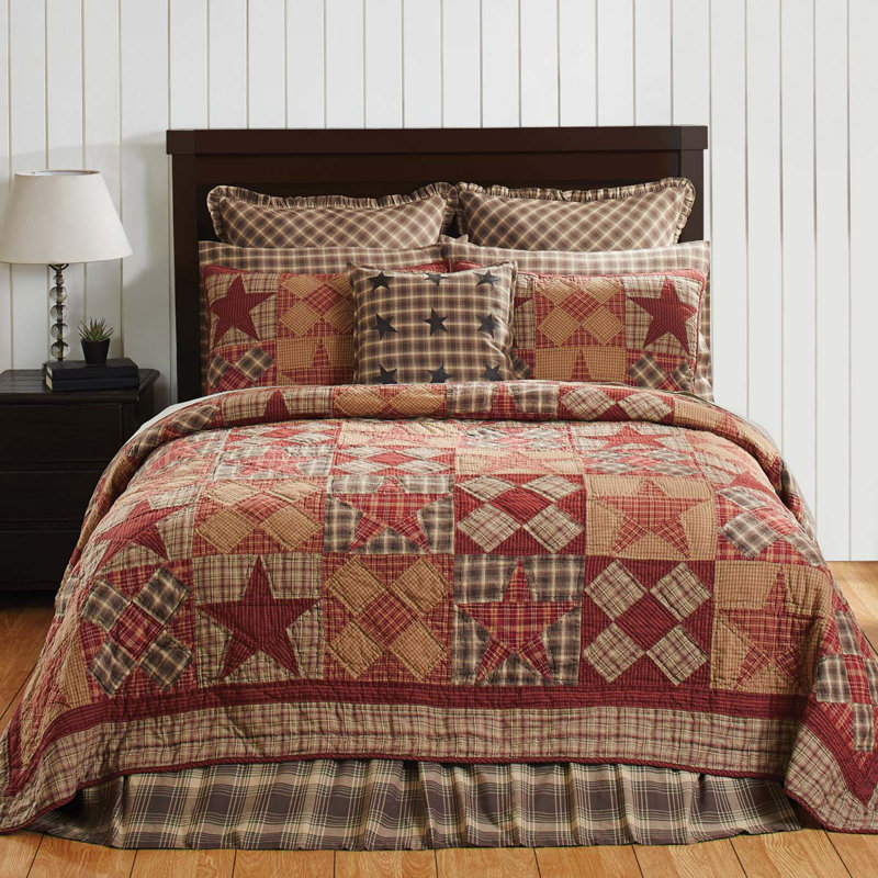 Courtepointe réversible en coton standard Dawson Star, Courtepointe simple