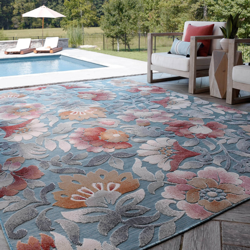 Tapis floral Elaina, Rectangle 3 pi 10 po x 5 pi 3 po