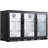 Kalamera three-door 11.2cu.ft back bar undercounter commercial beverage cooler