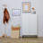 Multi-Purpose Cabinet, White, 28.3 x 46.9 x 13.4 inches | Coated Particle Board, Numerous Shelves, Wall-Mountable | Modern Design for Home or Office, Stylish Storage Solution