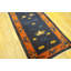 Tapis de couloir antique antique bleu du début du 20e siècle