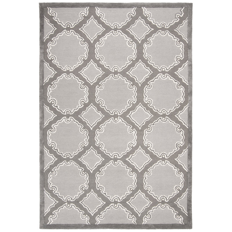 Cruz Hand Tufted Wool Geometric Rug, Rectangle 2'6" x 4'